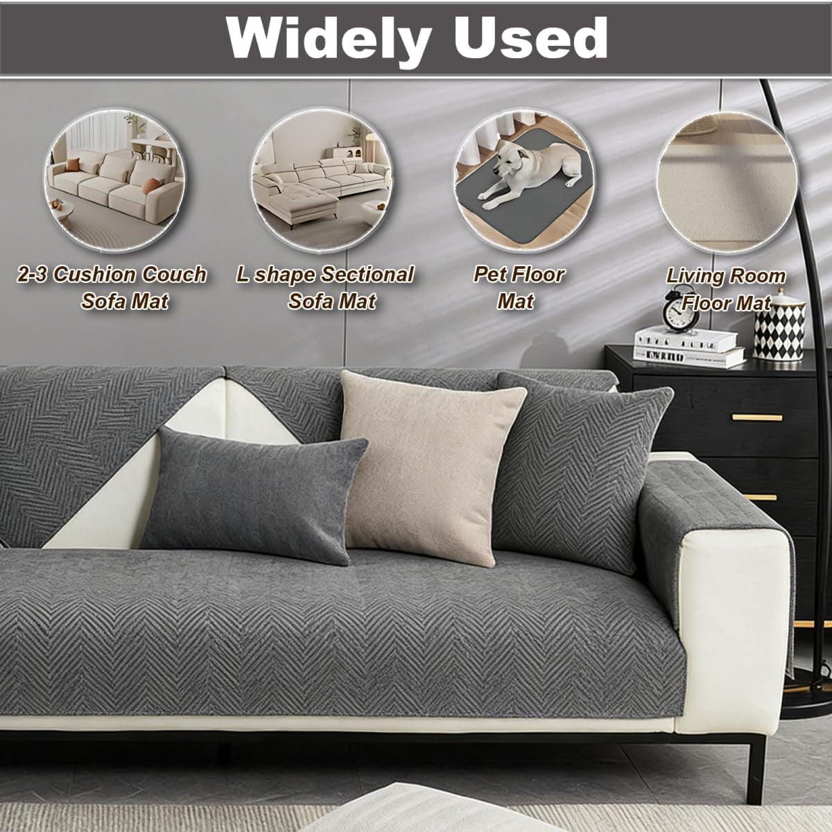 Sofa Überzug, Chenille Sofabezug, Sofa Überwurf, Sofadecke Rutschfest, Sofa Überwurfdecke, Sofaschutz Katze Hund, Sofa Schutzdecke, Sofadecken Für Sitzfläche, Couchbezug, SOFE Cover