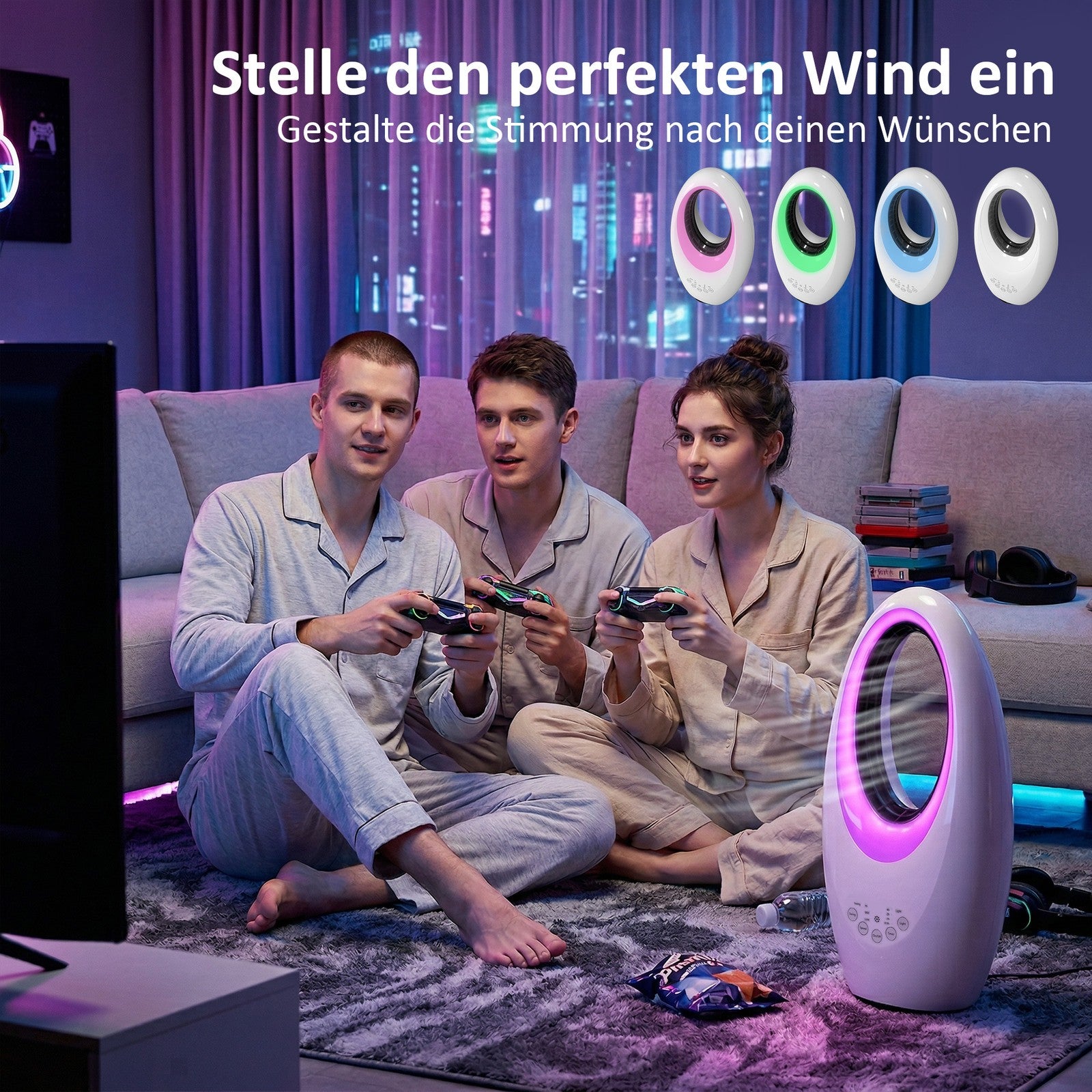 Turmventilator Ohne Rotorblätter, Leiser Ventilator Mit 60° Oszillation