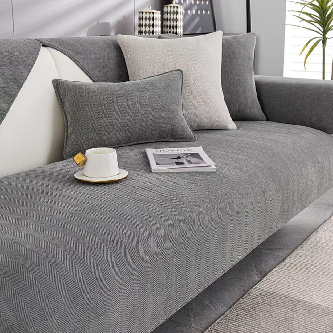 Sofa Überzug, Chenille Sofabezug, Sofa Überwurf, Sofadecke Rutschfest, Sofa Überwurfdecke, Sofaschutz Katze Hund, Sofa Schutzdecke, Sofadecken Für Sitzfläche, Couchbezug, SOFE Cover