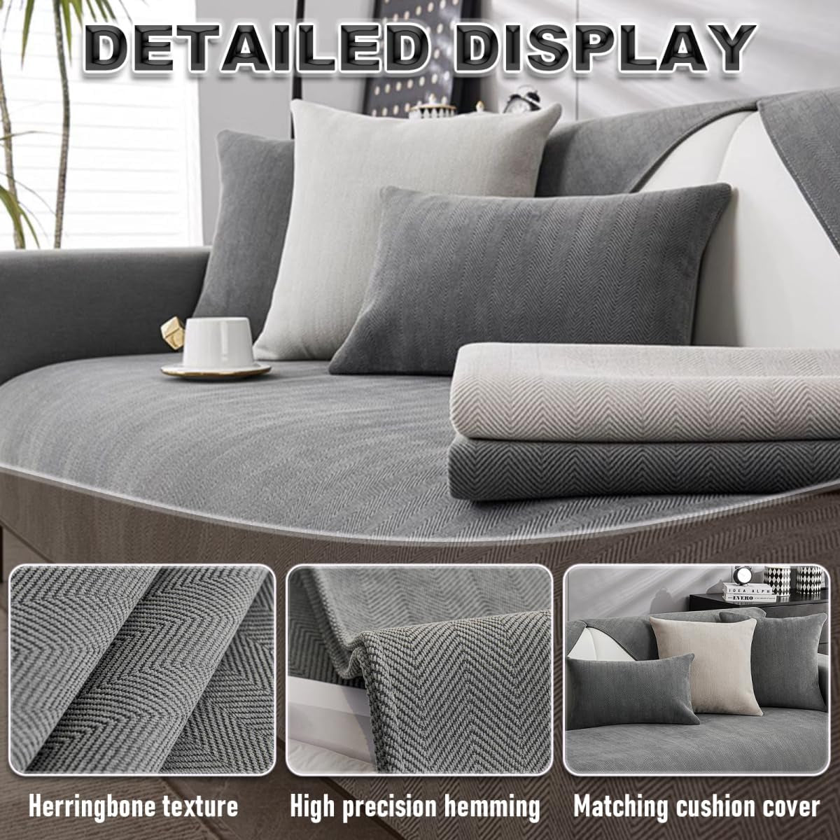 Sofa Überzug, Chenille Sofabezug, Sofa Überwurf, Sofadecke Rutschfest, Sofa Überwurfdecke, Sofaschutz Katze Hund, Sofa Schutzdecke, Sofadecken Für Sitzfläche, Couchbezug, SOFE Cover